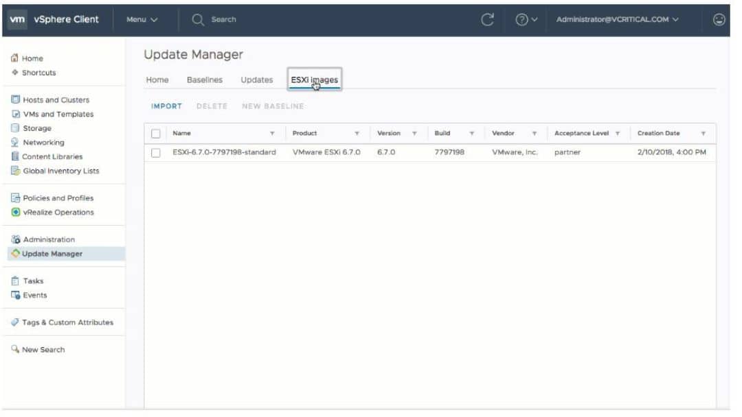 Interface de VMware vSphere Client