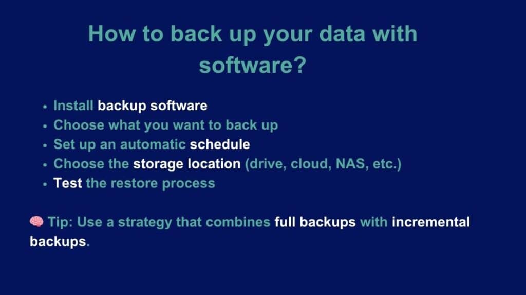 How to back up your data with a software?